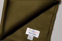 Load image into Gallery viewer, Johnstons of Elgin Extra Fine Merino Scarf (Dark Khaki)
