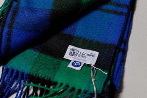 Johnstons of Elgin Tartan Ultrafine Merino Wool Scarf (Biard)